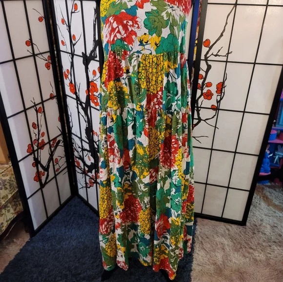 EMPIRE FLORAL PATTERN STRAPPY SUNDRESS/SIZE MEDIUM/LAYERED PIECES/SIZE MEDIUM - Picture 2 of 9